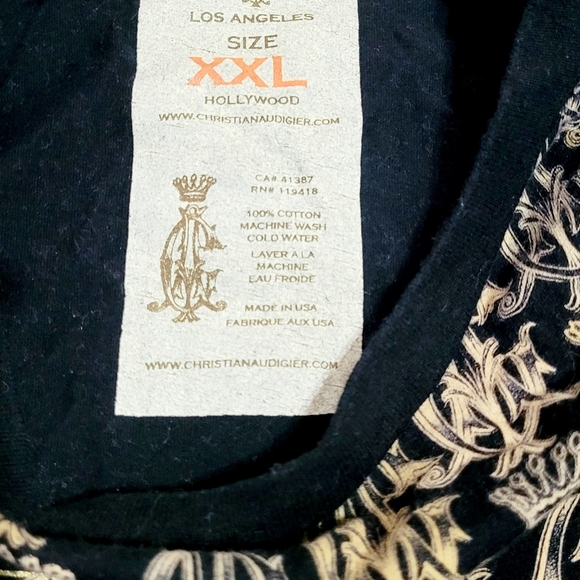 Christian Audigier Los Angeles Our Lady Of Guadalupe Prayer Hands Faith Sz XXL - Picture 5 of 8